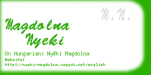 magdolna nyeki business card